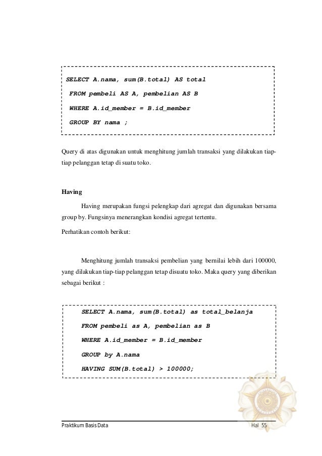Modul basis data