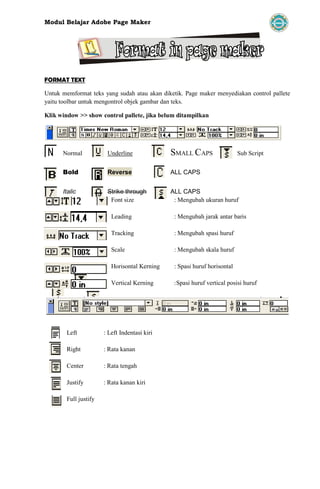 Page Maker Notes.pdf Modul belajar page maker | PDF