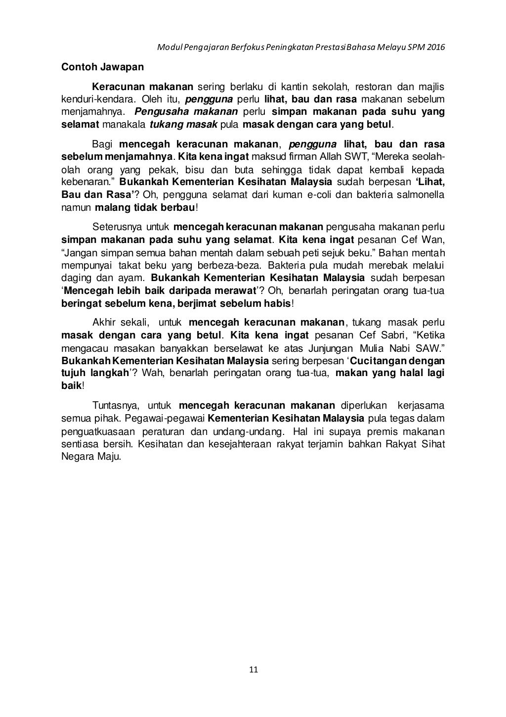 Modul berfokus bm spm 2016 kertas 1