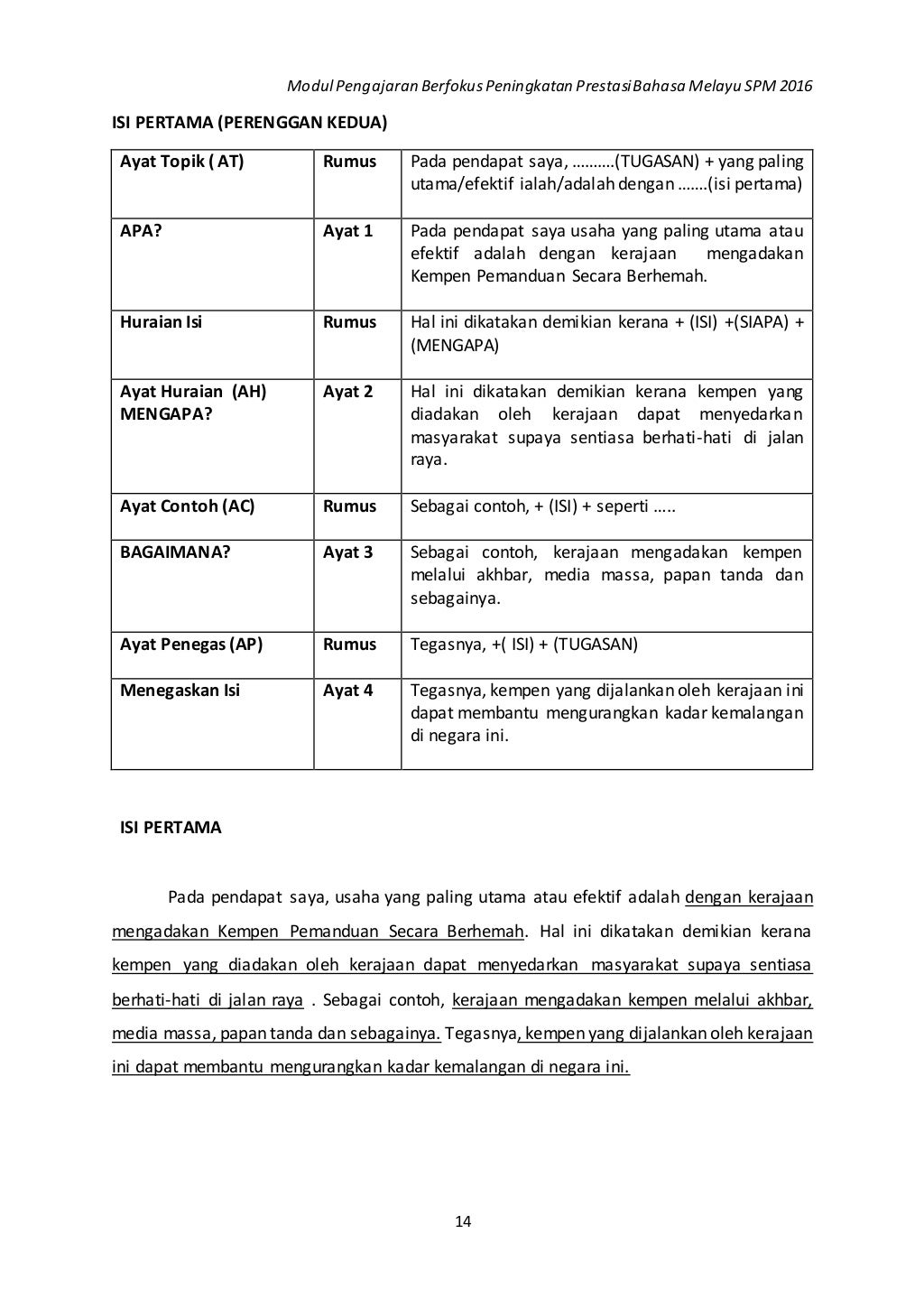 Modul berfokus bm spm 2016 kertas 1