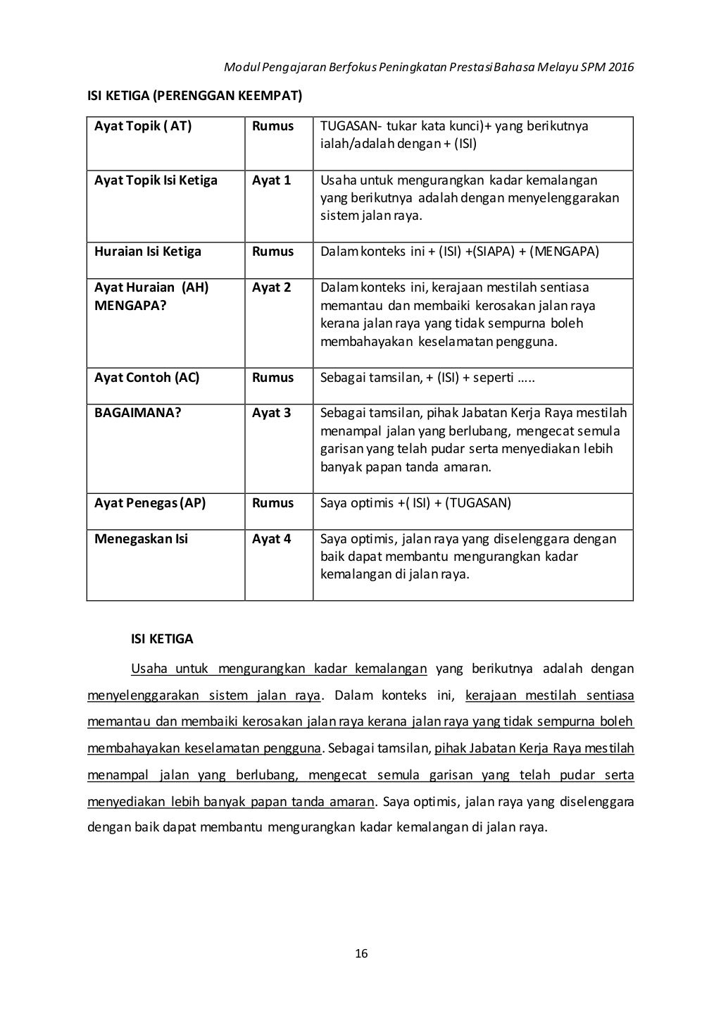 Modul berfokus bm spm 2016 kertas 1