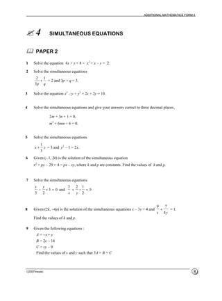 Modul bimbingan add maths | PDF