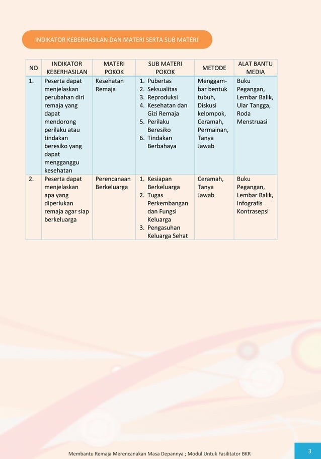 Modul Bina Keluarga Remaja (BKR) BKKBN Program Prioritas Nasional (Pro ...