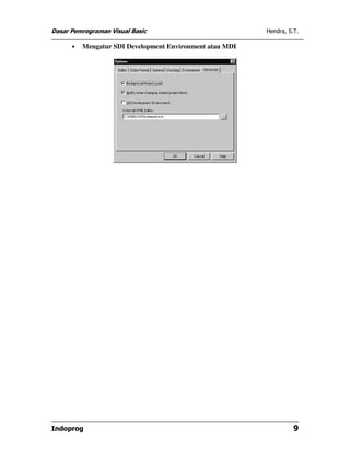 Modul dasar pemrograman visual basic | PDF
