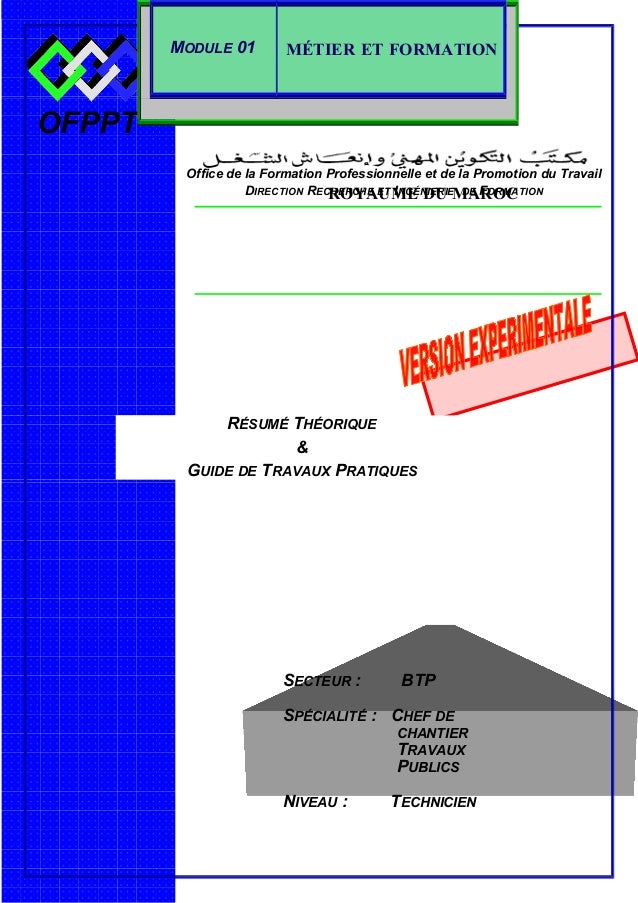 Module 01 Metier Et Formation Btp Tcctp