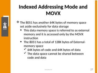 Module-02 Instruction Set in 8051 and their usage | PPT