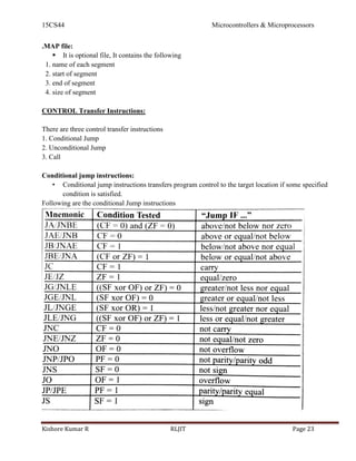 15CS44 MP & MC Module 1 | PDF