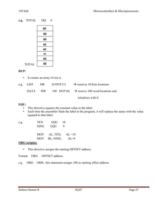 15CS44 MP & MC Module 1 | PDF