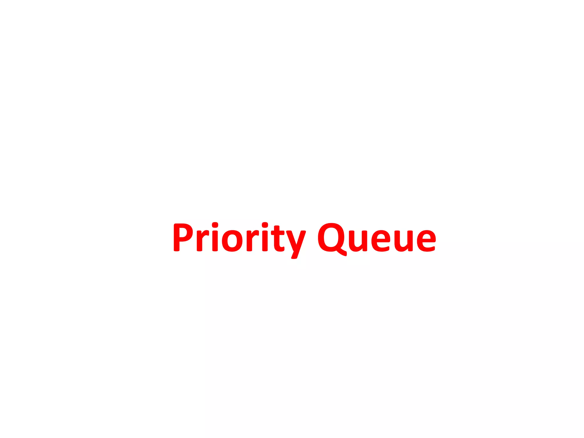 Priority Queue
 