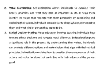 UHV(BUHK408) Module-value education and self exploration | PPTX