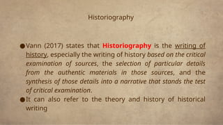 Understanding History Using Primary and Secondary Sources | PPTX