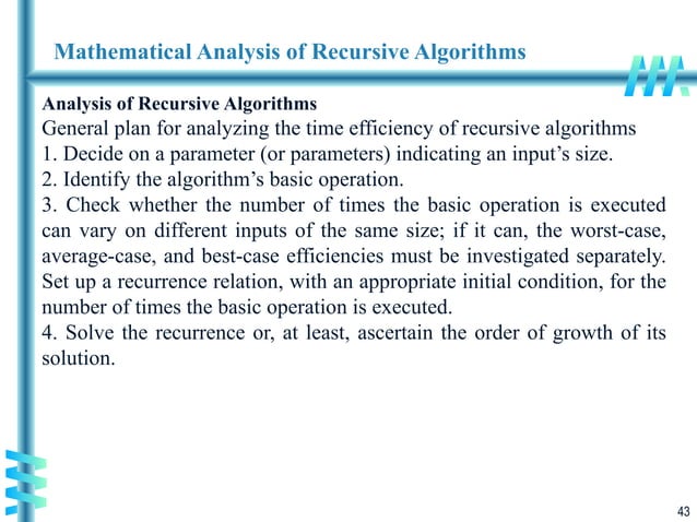 Analysis Framework, Asymptotic Notations | PPT