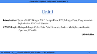 Application Specific Integrated Circuit Module 1 Notes | PDF