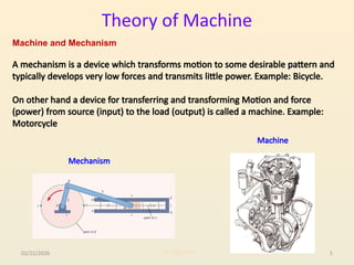 Theory-of-machine-in-a-detail-presented-by-a-university-lecturer | PPTX