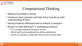 Comprehensive Introduction to Computational Thinking and Problem ...