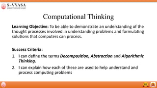 Comprehensive Introduction to Computational Thinking and Problem ...