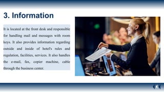 MODULE 1 FRONT OFFICE OPERATIONS INFORMATION ABOUT HOTEL PO | PPTX