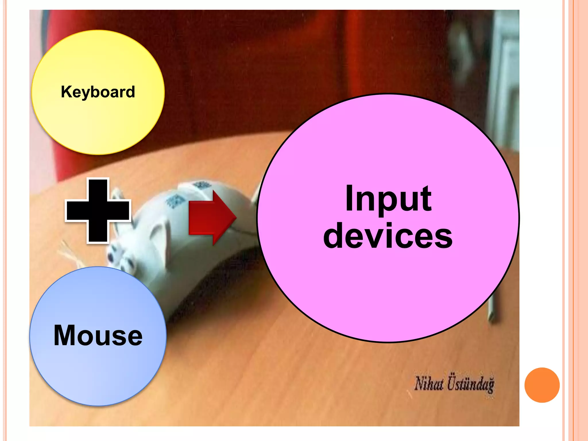 Keyboard
Mouse
Input
devices
 