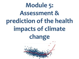 Module 5:
Assessment &
prediction of the health
impacts of climate
change
0
150
200
250
300
Deaths
per
day
DEATHS, LONDON, 2001-2003
 