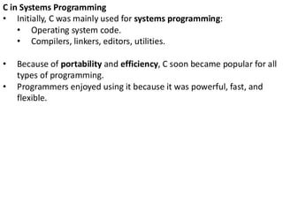 Comprehensive Introduction to C Programming Language Fundamentals and ...