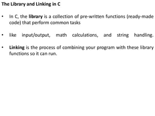 Comprehensive Introduction to C Programming Language Fundamentals and ...