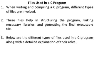 Comprehensive Introduction to C Programming Language Fundamentals and ...