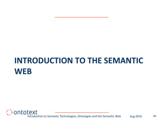 Introduction to the Semantic Web | PDF