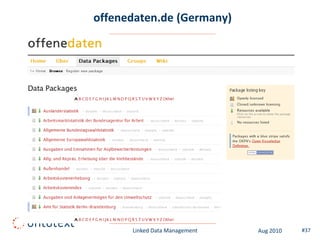 offenedaten.de (Germany)




      Linked Data Management   Aug 2010   #37
 