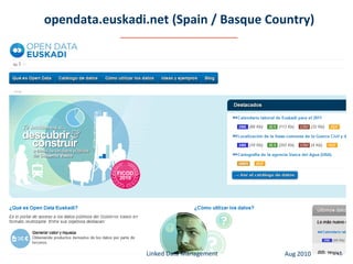 opendata.euskadi.net (Spain / Basque Country)




                 Linked Data Management   Aug 2010   #48
 