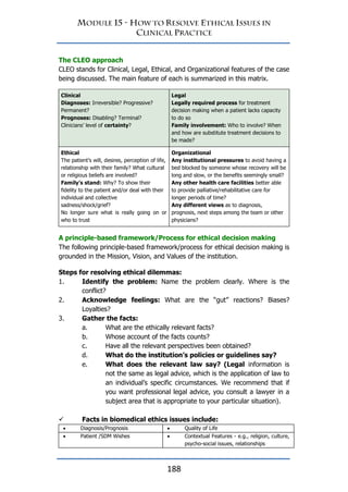 MODULE 15 - HOW TO RESOLVE ETHICAL ISSUES IN CLINICAL PRACTICE | PDF