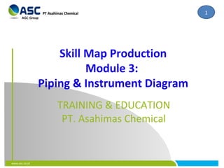 www.asc.co.idwww.asc.co.id
Skill Map Production
Module 3:
Piping & Instrument Diagram
TRAINING & EDUCATION
PT. Asahimas Chemical
1
 