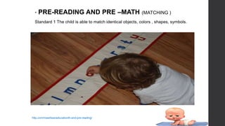 Pre Reading And Math Matching Module 12 INFANCY AND TODDLERHOOD | PPTX