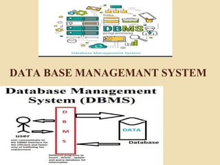 DATA BASE MANAGEMANT SYSTEM
 