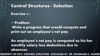 CONTROL STRUCTURE | PPTX