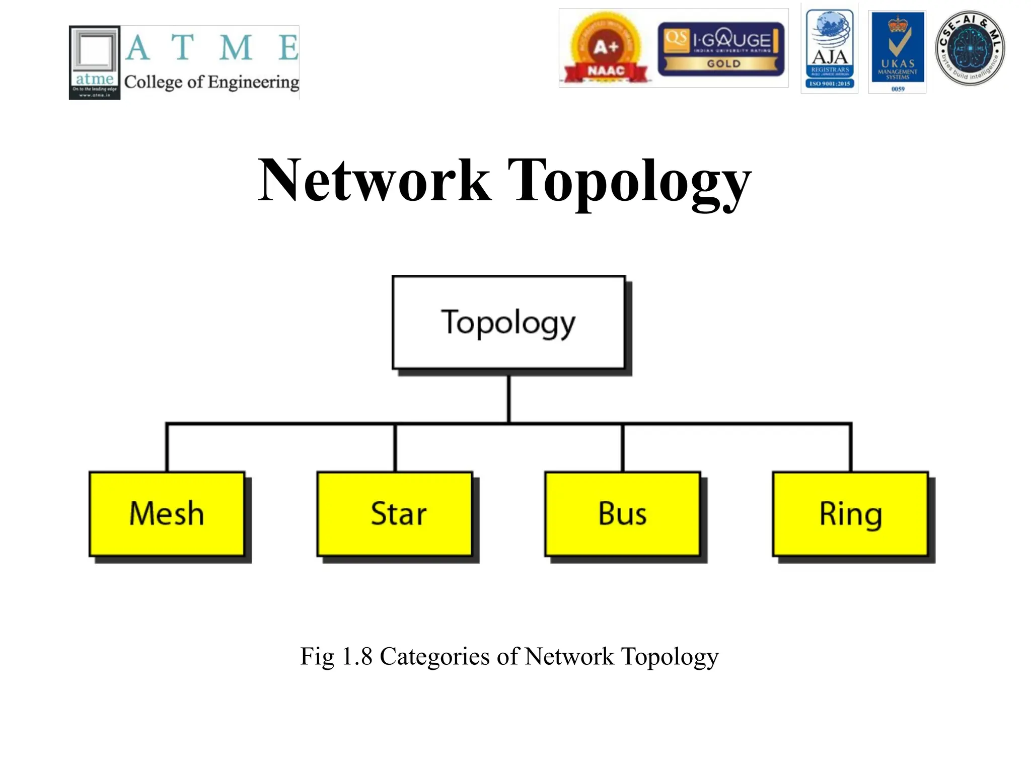 Network Topology
Fig 1.8 Categories of Network Topology
 