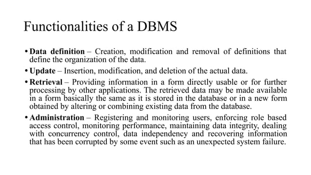 Basics of DBMS - Traditional File System | PDF