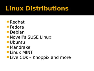 Module 1 introduction to Linux | PDF | Shareware and Freeware ...