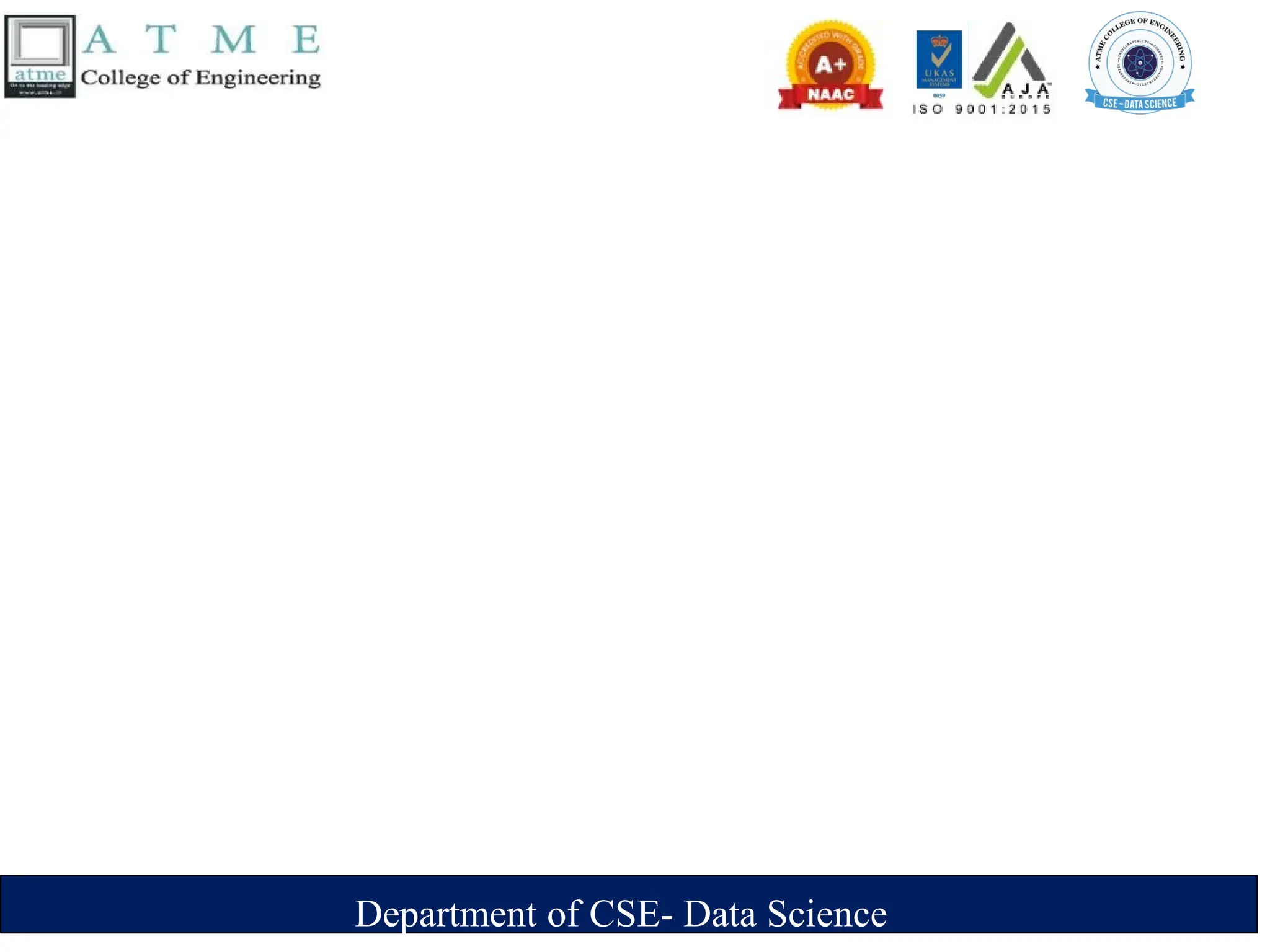 Department of CSE- Data Science
 