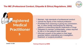 Nmc Code Ethics Module-1 Legal & Ethical framework NMC , NMC Act and The IMC.pptx