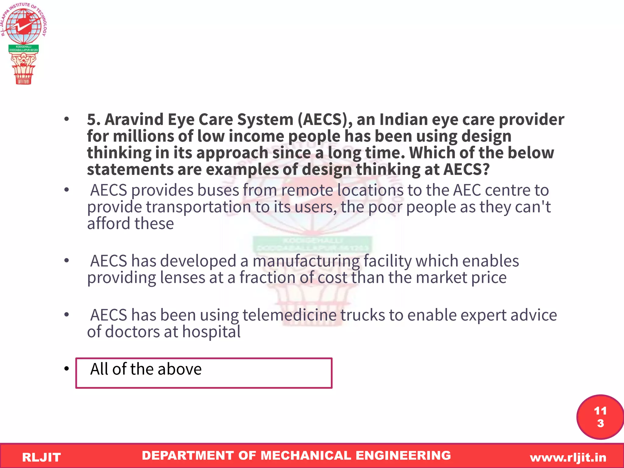 DEPARTMENT OF MECHANICAL ENGINEERING www.rljit.in
RLJIT
R
L
J
I
T
11
3
•
•
•
•
•
 