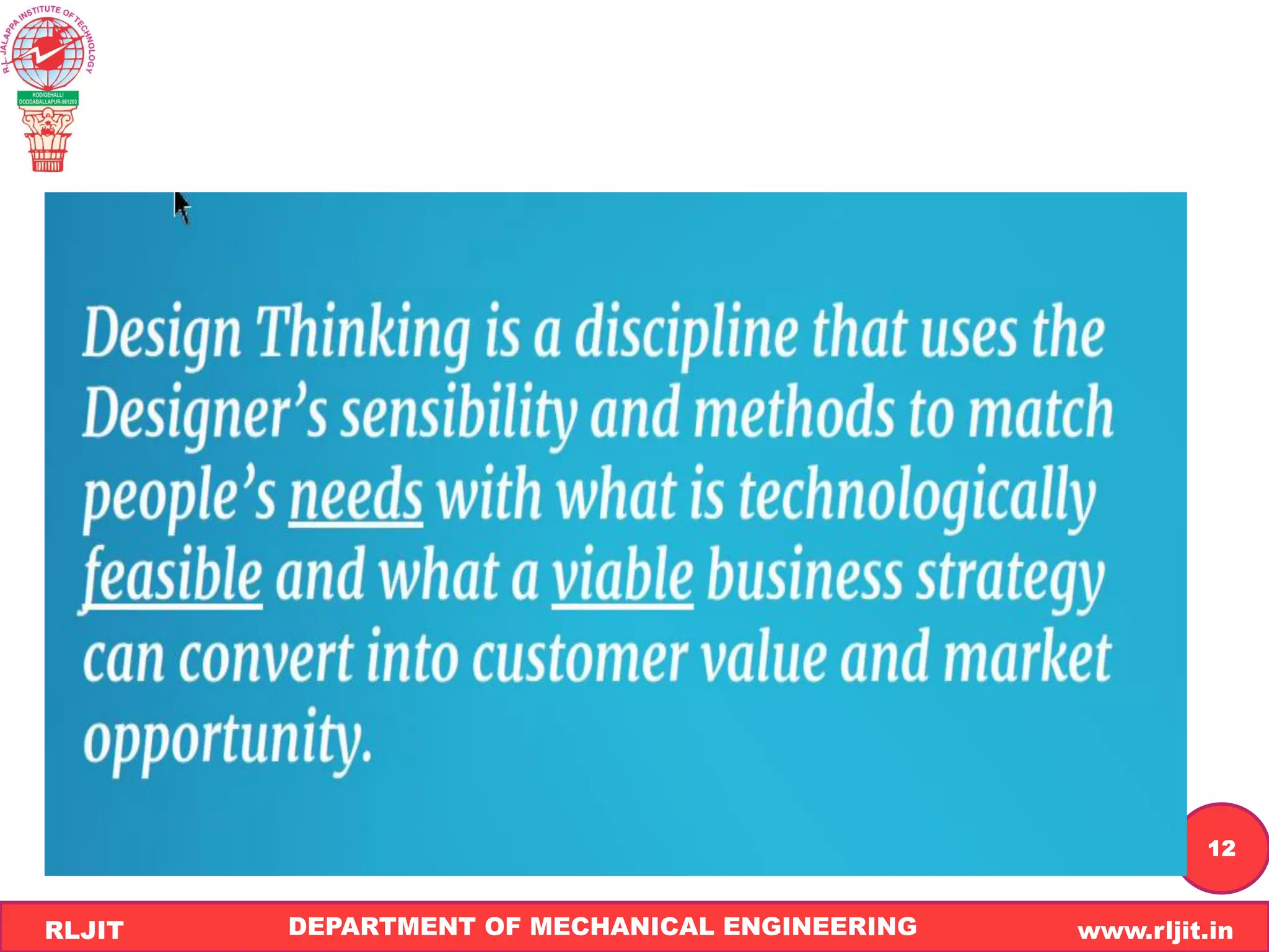 DEPARTMENT OF MECHANICAL ENGINEERING www.rljit.in
RLJIT
R
L
J
I
T
12
 