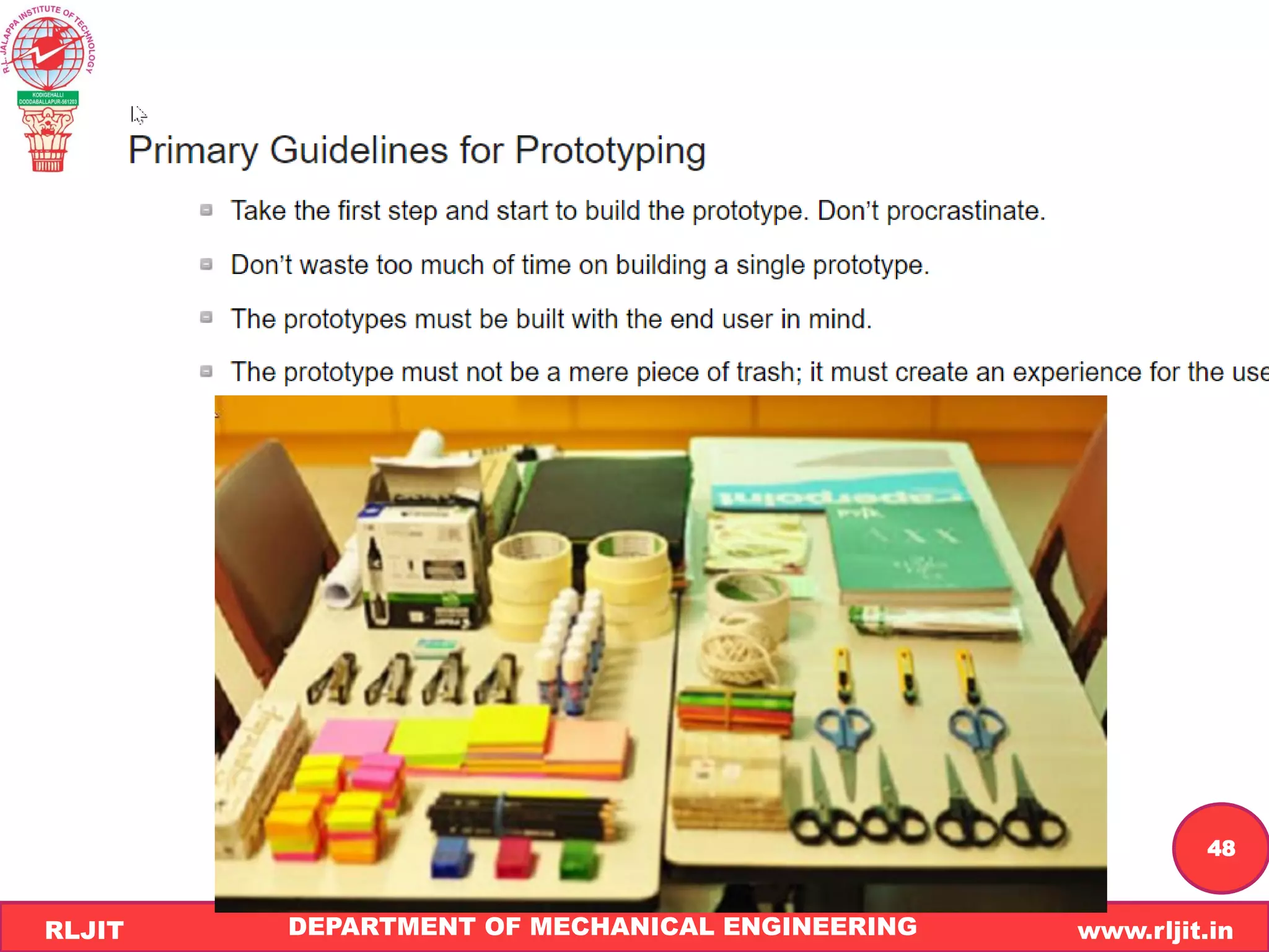 DEPARTMENT OF MECHANICAL ENGINEERING www.rljit.in
RLJIT
R
L
J
I
T
48
 