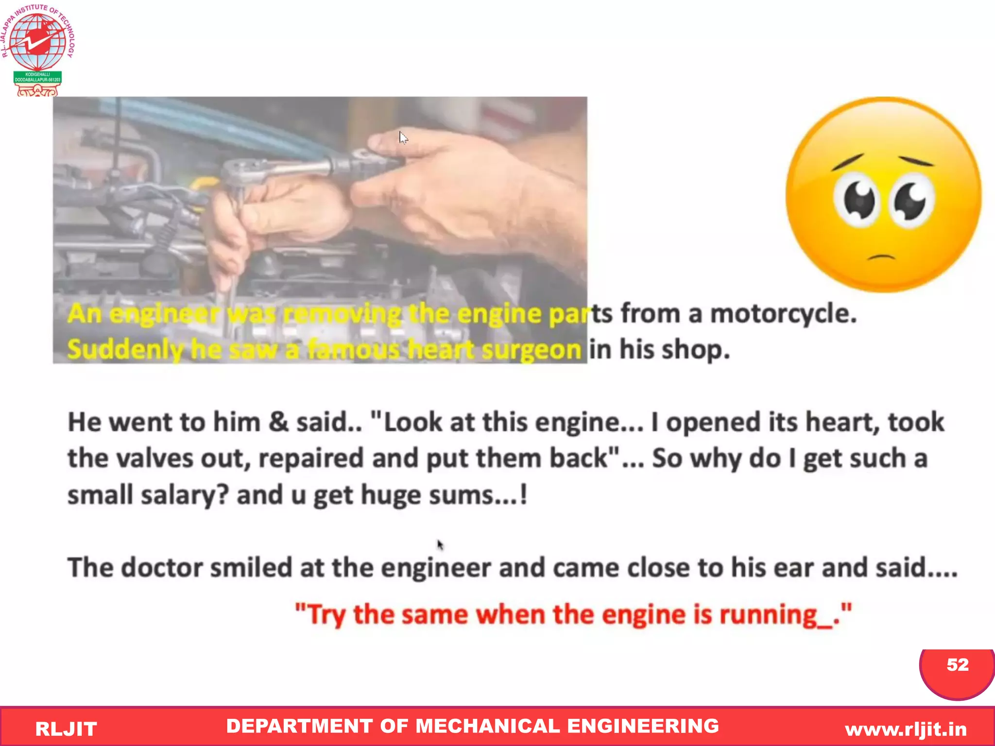 DEPARTMENT OF MECHANICAL ENGINEERING www.rljit.in
RLJIT
R
L
J
I
T
52
 