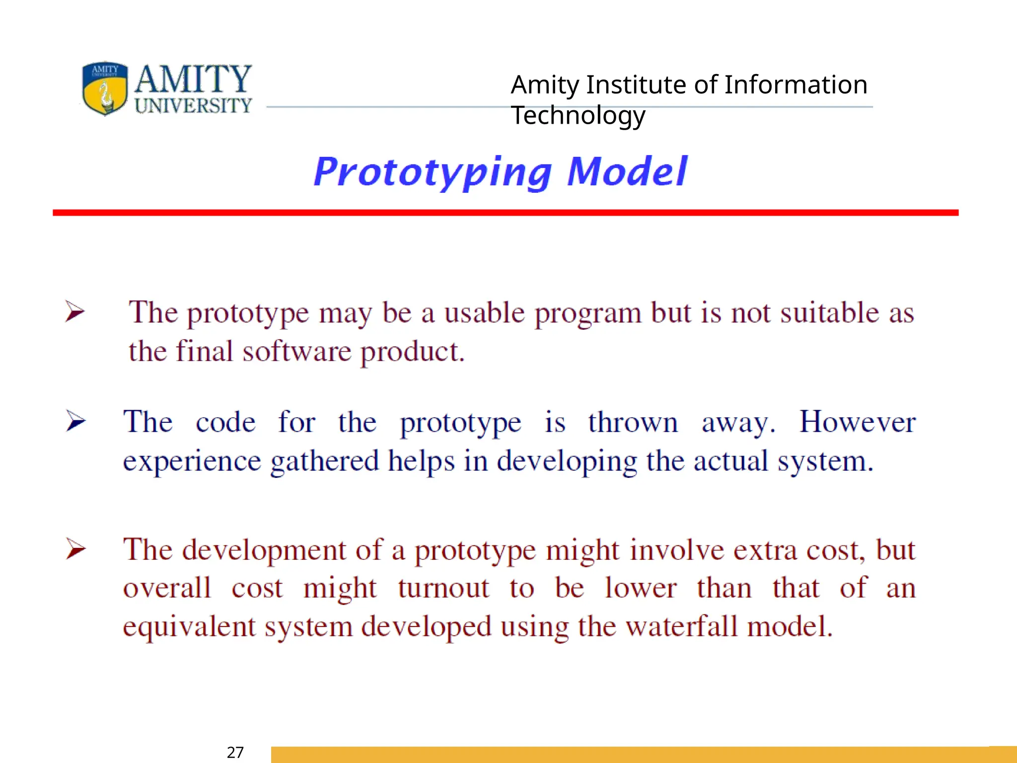 04/06/2025
Amity Institute of Information
Technology
27
 
