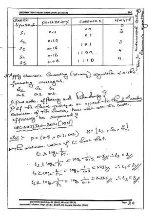 VTU CBCS E&C 5th sem Information theory and coding(15EC54) Module ...