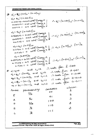 VTU CBCS E&C 5th sem Information theory and coding(15EC54) Module ...