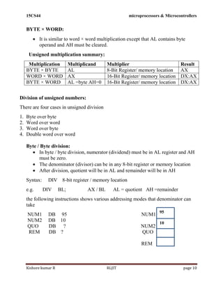 15CS44 MP & MC Module 2 | PDF