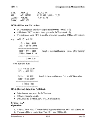 15CS44 MP & MC Module 2 | PDF