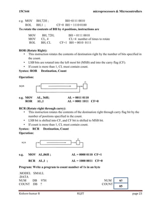 15CS44 MP & MC Module 2 | PDF