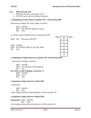 15CS44 MP & MC Module 2 | PDF